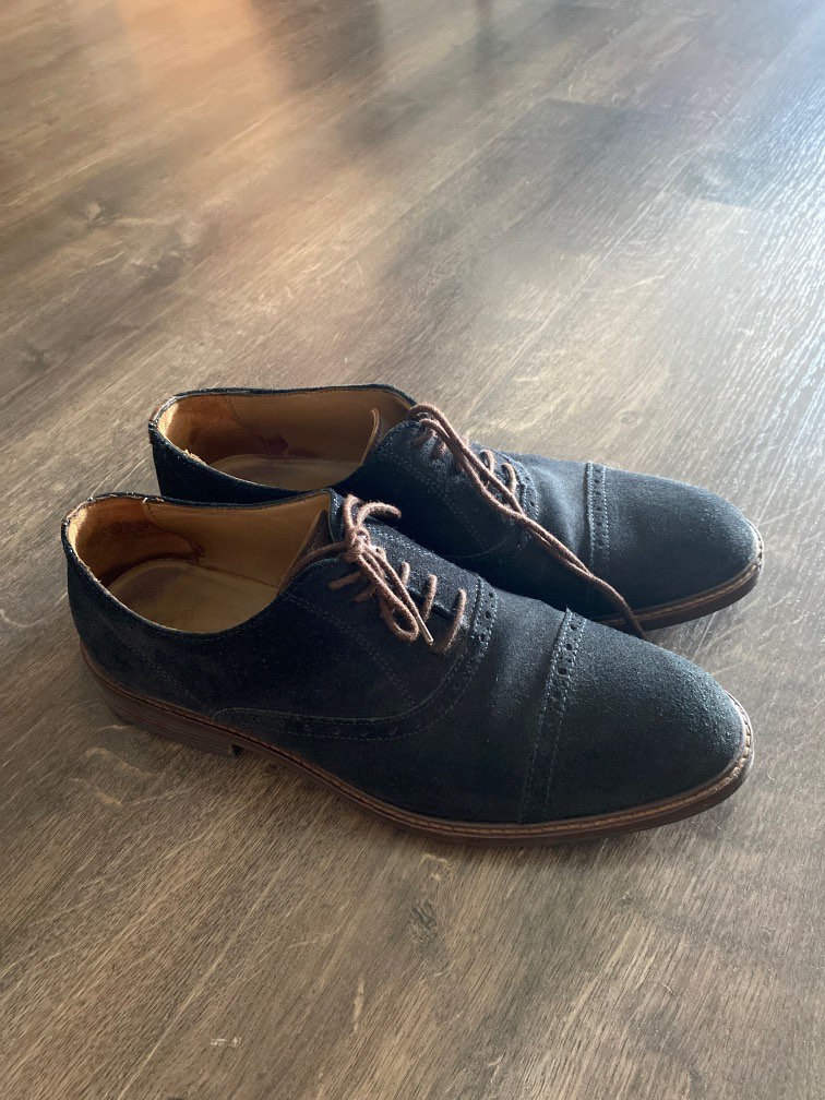 Mens blue suede new arrivals dress shoes
