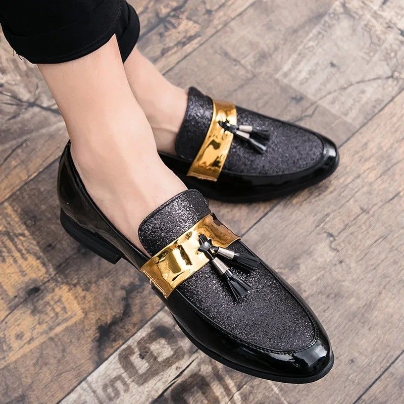 Mens black top shoes formal