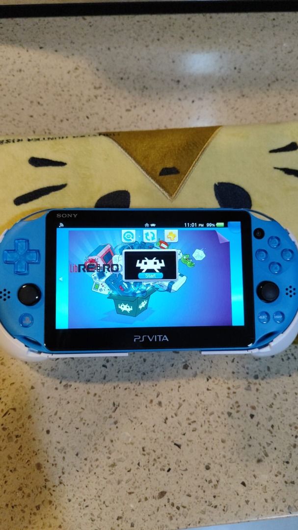 Modded PS Vita Slim 128 256 GB upgraded storage options. NES SNES GBA MEGA DRIVE MASTER SYSTEM NEO GEO POCKET COLOR Retrogames playable via