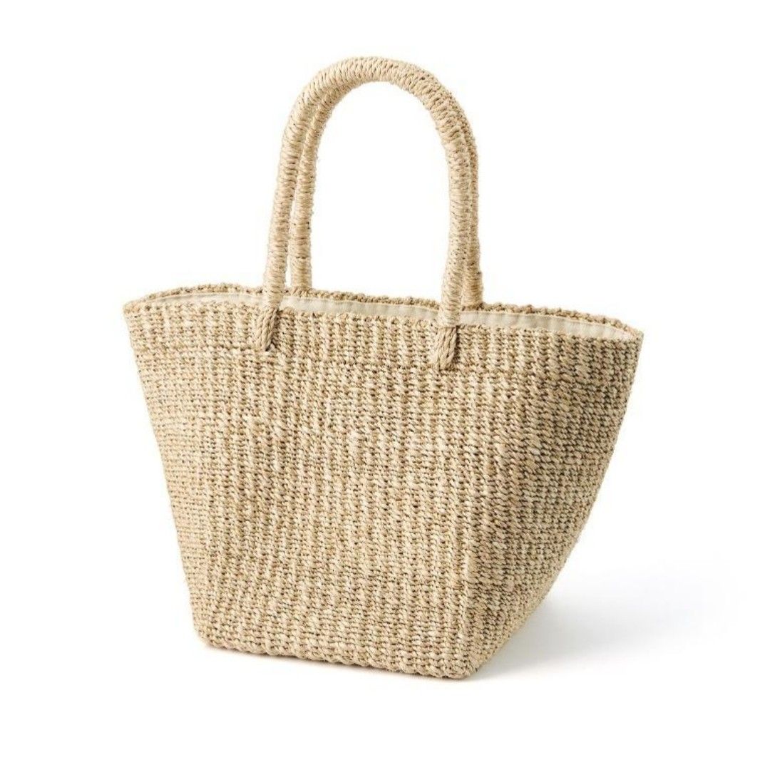 6折] Muji abaca tote bag basket 麻蕉藤籃手挽袋rafia, 女裝, 手袋及