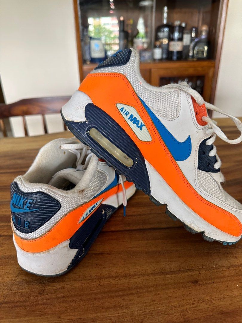 Blue and orange air max 90 sale