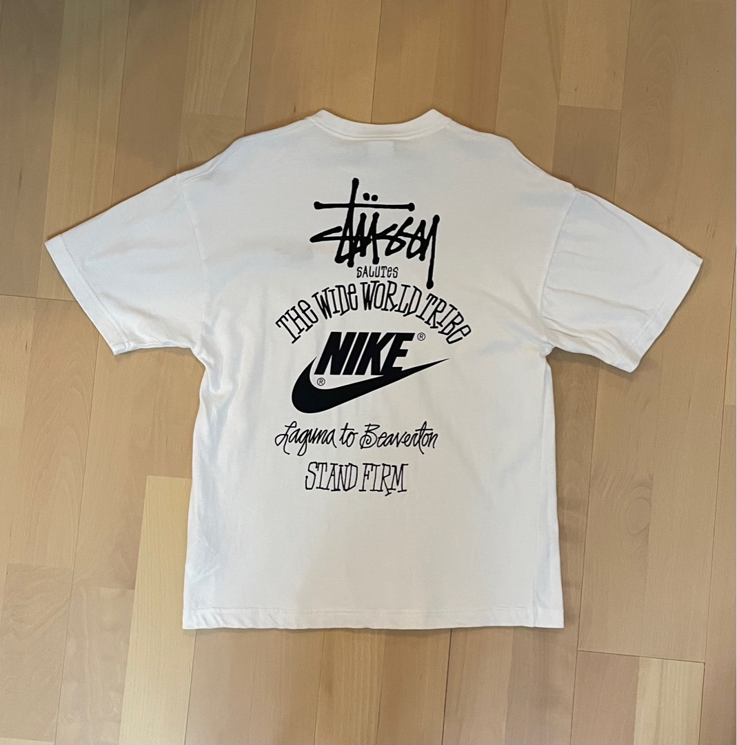 Nike x STÜSSY The Wide World Tribe Tee, 男裝, 上身及套裝, T-shirt