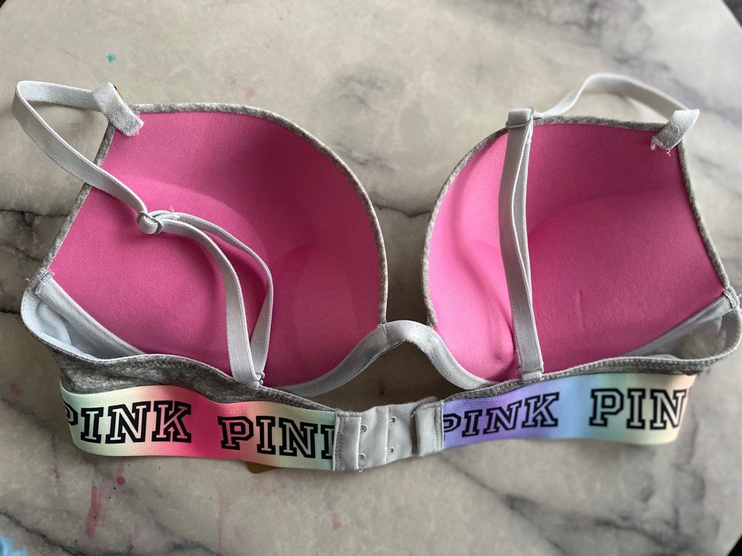 Pink Victoria Secret Wear Everywhere Super Push Up Bra