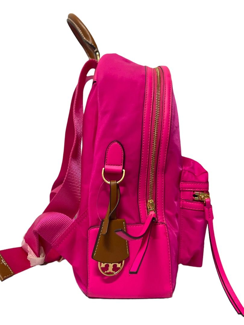 NWT Tory Burch Perry Nylon Zip Backpack In Bright Pink Women s Fashion Bags Wallets Backpacks on Carousell
