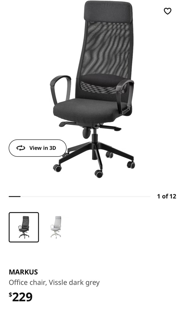 Office Chair IKEA, Furniture & Home Living, Furniture, Chairs on