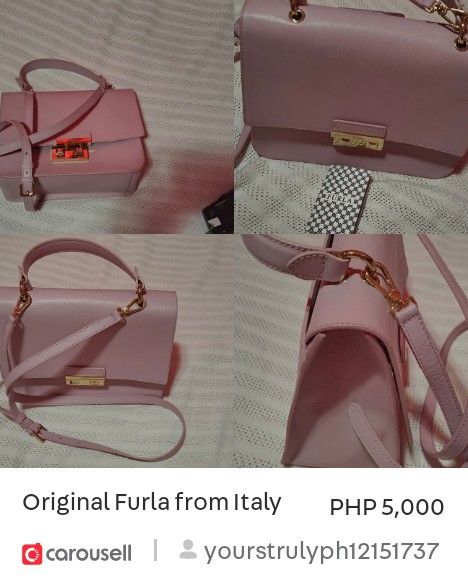 Original Furla from Italy (Category: Luxury Bags & Wallets) located in Manila. Submitted by yourstruly_mikay (Listing ID 1248775443, Image 2). Description: original Furla from Italy Furla Bella Mini leather top handle no flaws 💯 original payment first po sf care of buyer.