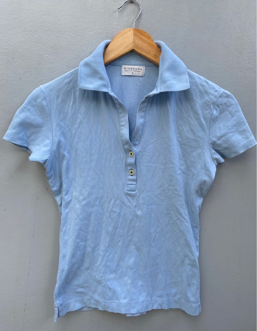 Original Giordano Light Blue Polo Shirt Quality Apparel Poloshirt ...