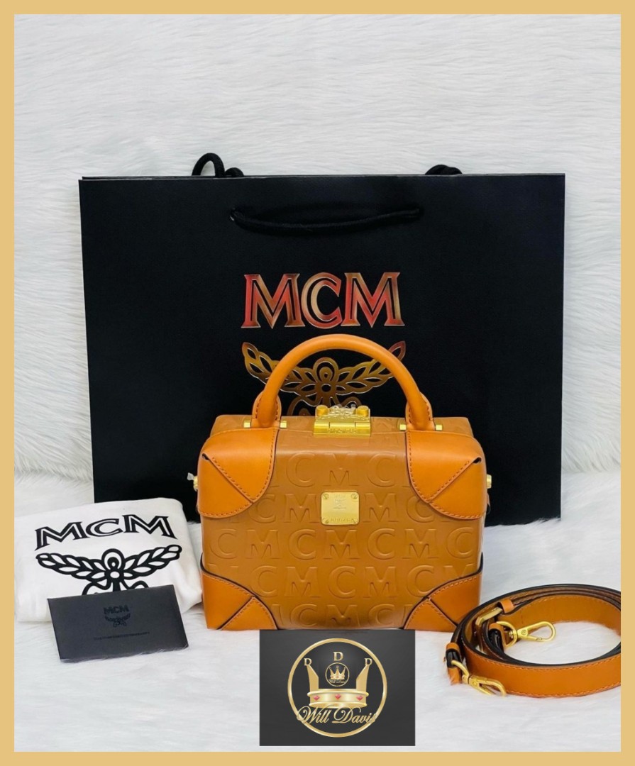 MCM Black Monogram Visetos Kelly Top Handle Flap Bag Metal ref