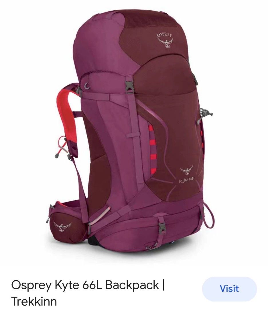 Osprey Kyte 66L Backpack, Women's Fashion, Bags & Wallets, Backpacks on
