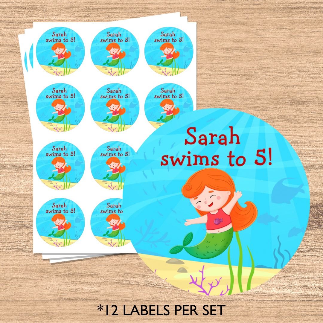 Personalized Birthday Sticker Labels Party Favor Labels Goodie Bag