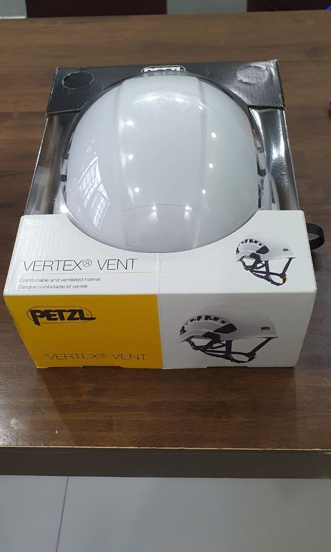 Petzl Vertex Vent Hi-Viz white helmet, Sports Equipment, Hiking  Camping  on Carousell