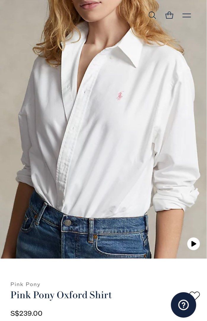Ralph lauren women's white oxford shirt new arrivals
