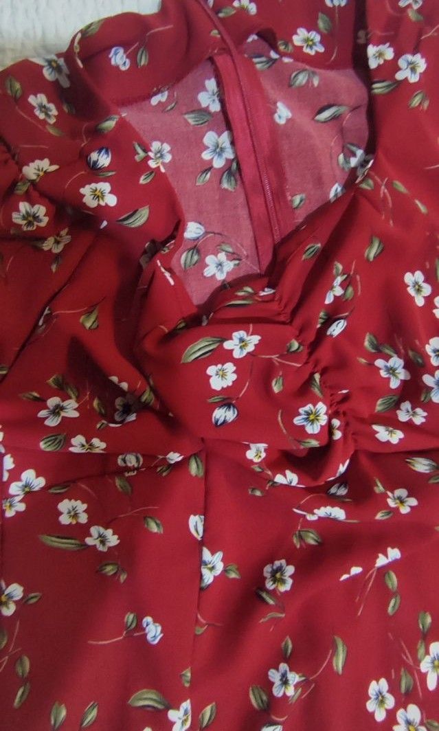 3XL Floral Suspender Dress