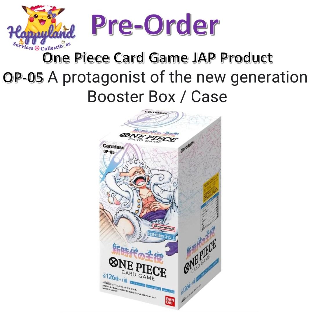 thumbnail image 2 of One Piece CCG OP05: Awakening Of The New Era – 5x Japanese Booster Packs – Bandai 2 of 5