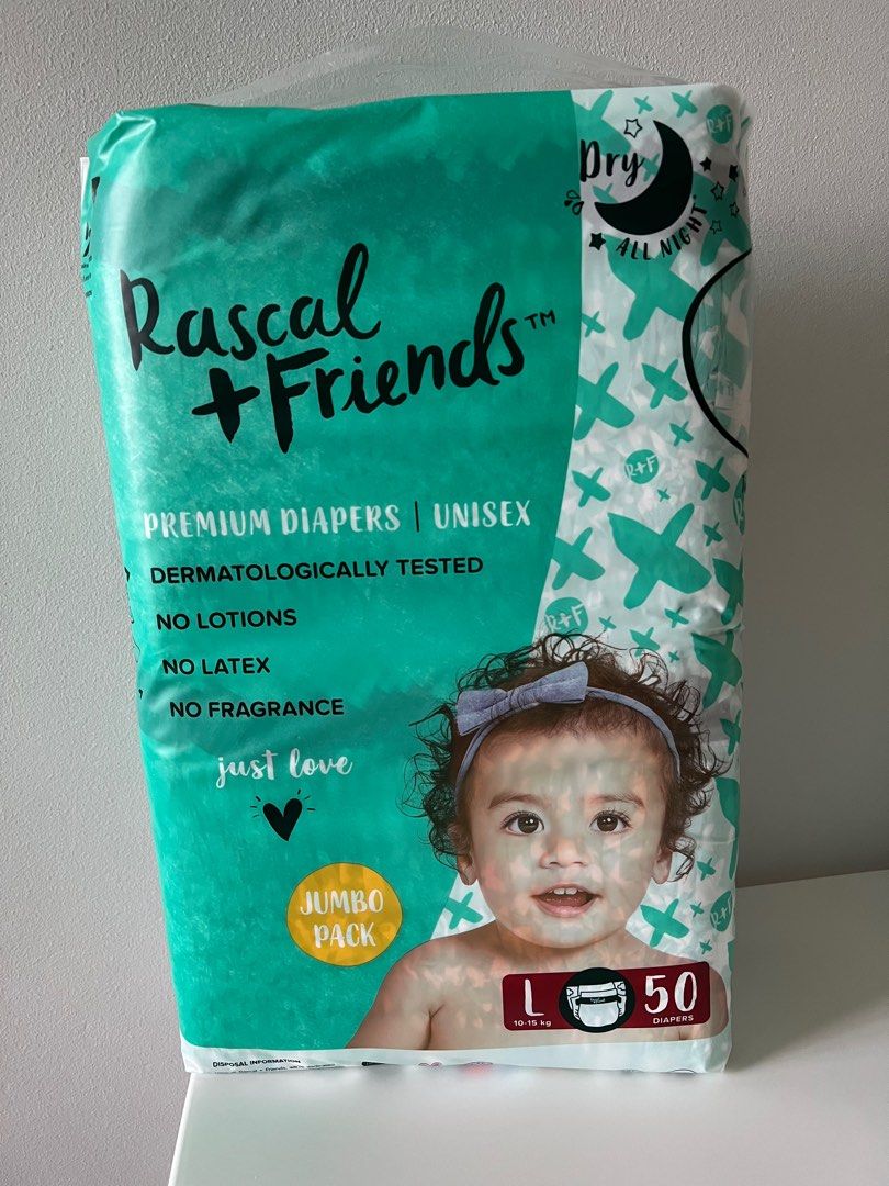 Rascal and Friends L size Tape Diapers, Babies & Kids, Bathing