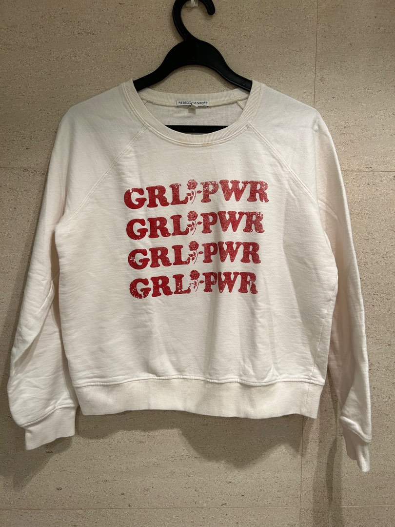 Rebecca Minkoff GRL POWER sweater Women s Fashion Tops