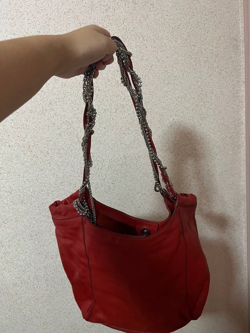 red banana republic tote bag (Category: Tote Bags) located in Quezon City. Submitted by second___life (Listing ID 1248851894, Image 2). Description: red leather banana republic tote bag for sale! some damaged chains on the handle, but nothing that can’t be fixed some stains on the leather rfs: doesn’t match the rest of my closet now.