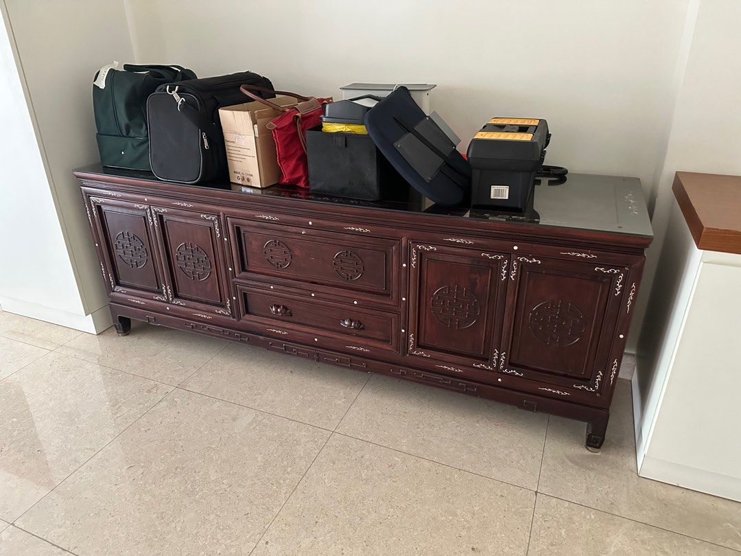 Rosewood tv console, Furniture & Home Living, Furniture, TV Consoles on