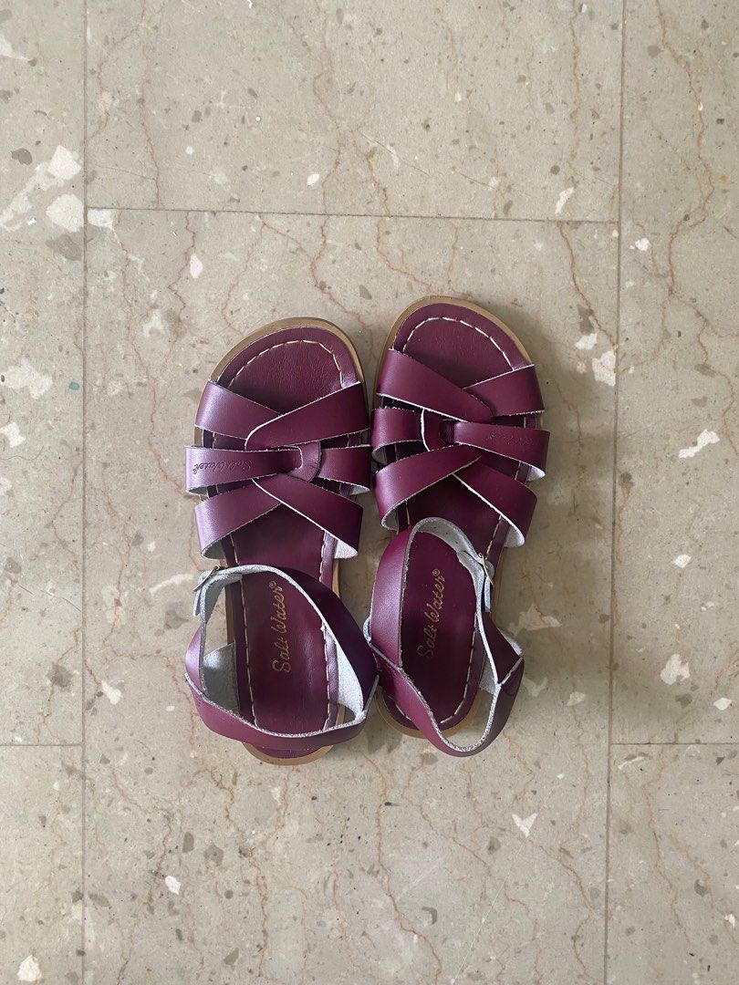 Saltwater clearance sandals claret