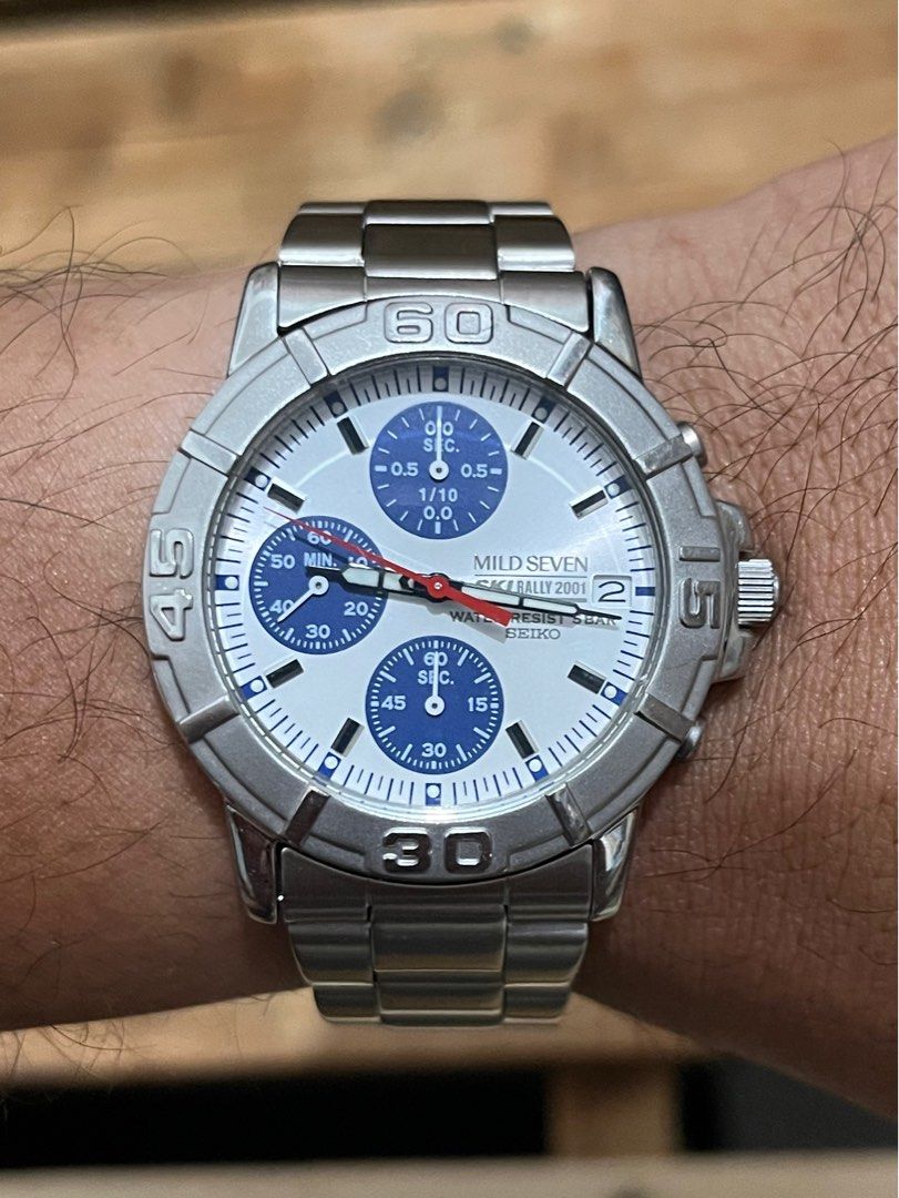 Seiko Ski Rally Chronograph Mild Seven edition, Men's Fashion 