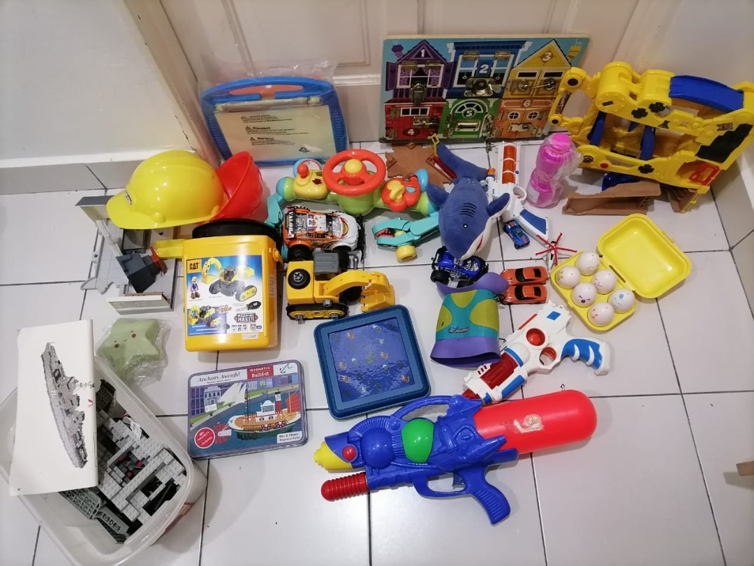 Selection of used toys