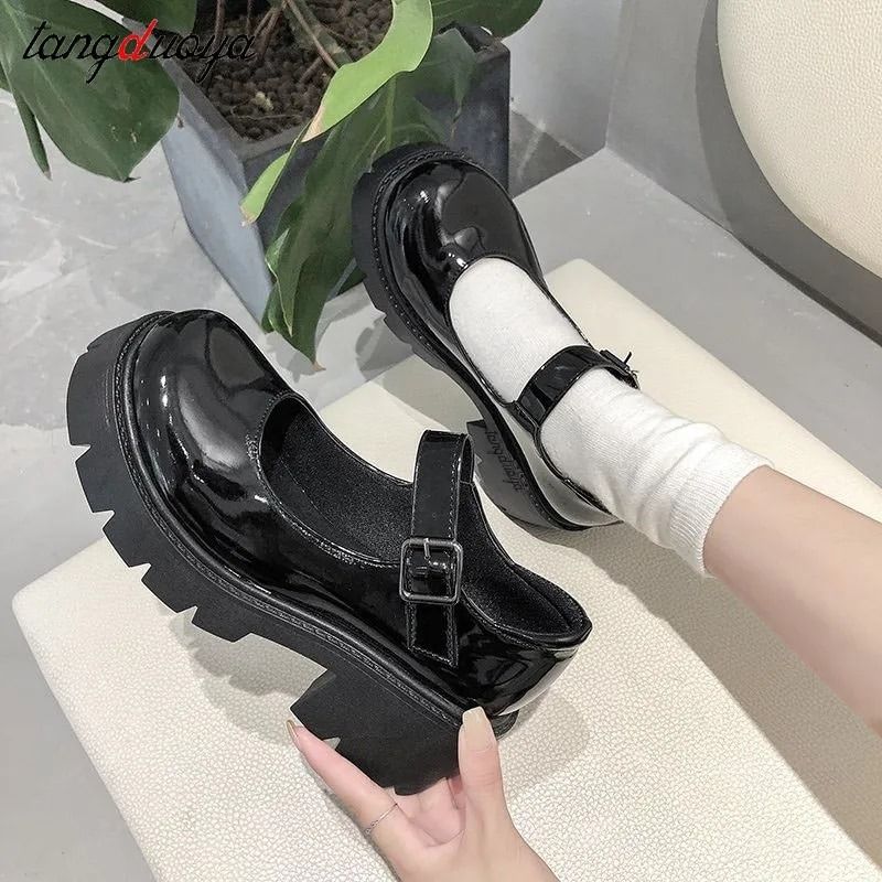 Shoes Women heels mary janes platform Lolita shoes on heels Pumps Women s Japanese Style Vintage Girls Carousell