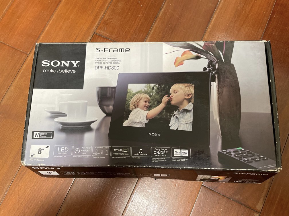 Sony DPF-HD800 電子相簿(包裝盒不完美但全新未用過）, 電腦＆科技