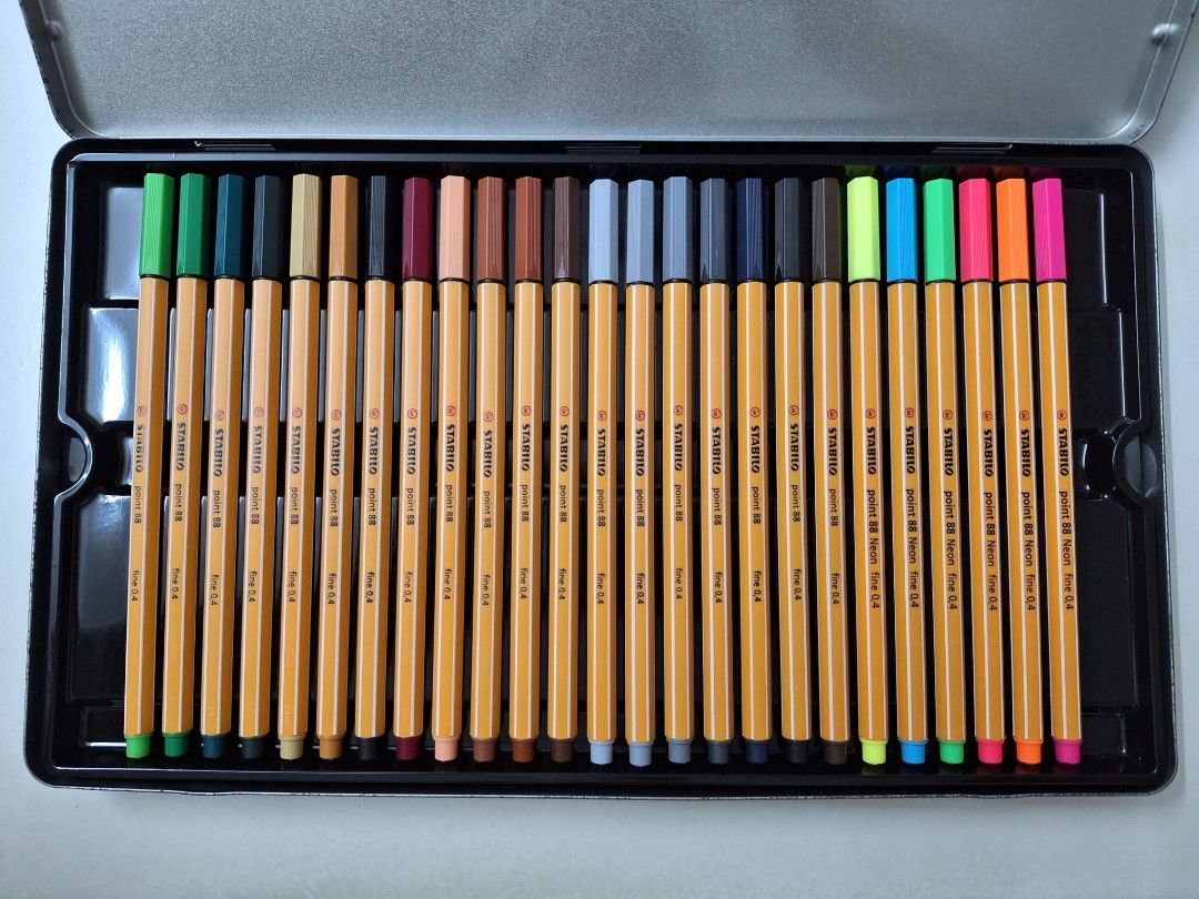 Stabilo Point 88 Fineliners, Pastel Colors Set of 8