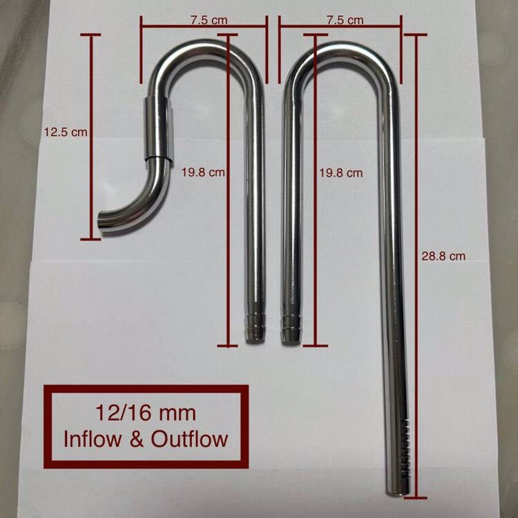Stainless Steel Inflow / Outflow / Lily Pipe for Aquarium / Fish Tank ...