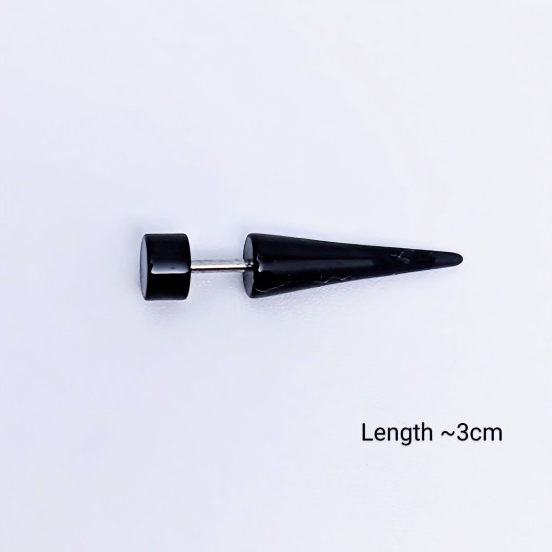 Stainless Steel Round Cone Ear Studs screw fastening fake