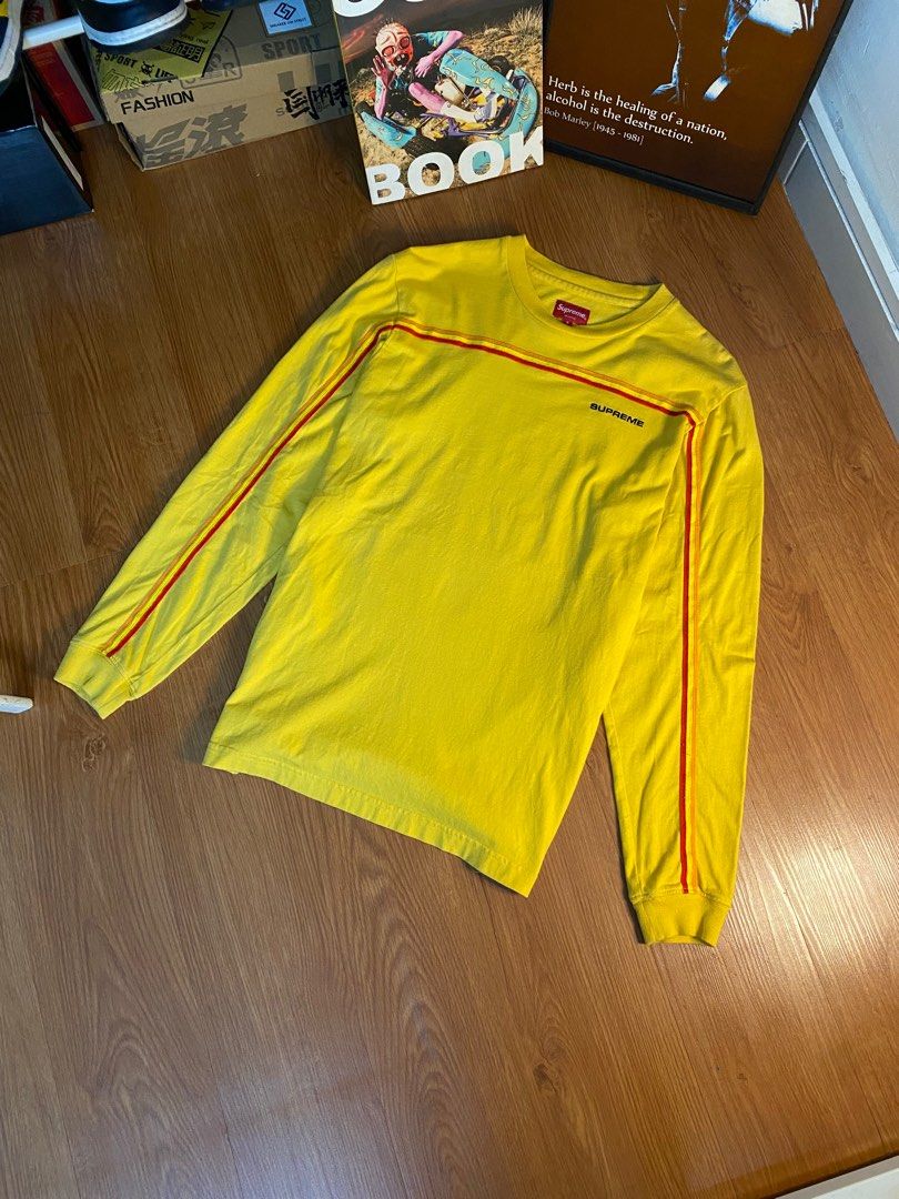 Supreme yellow long online sleeve