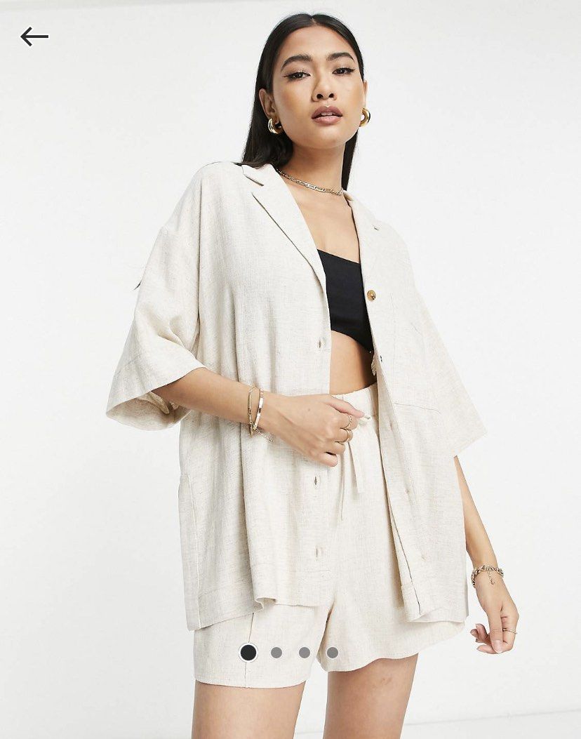 White linen shirt topshop outlet