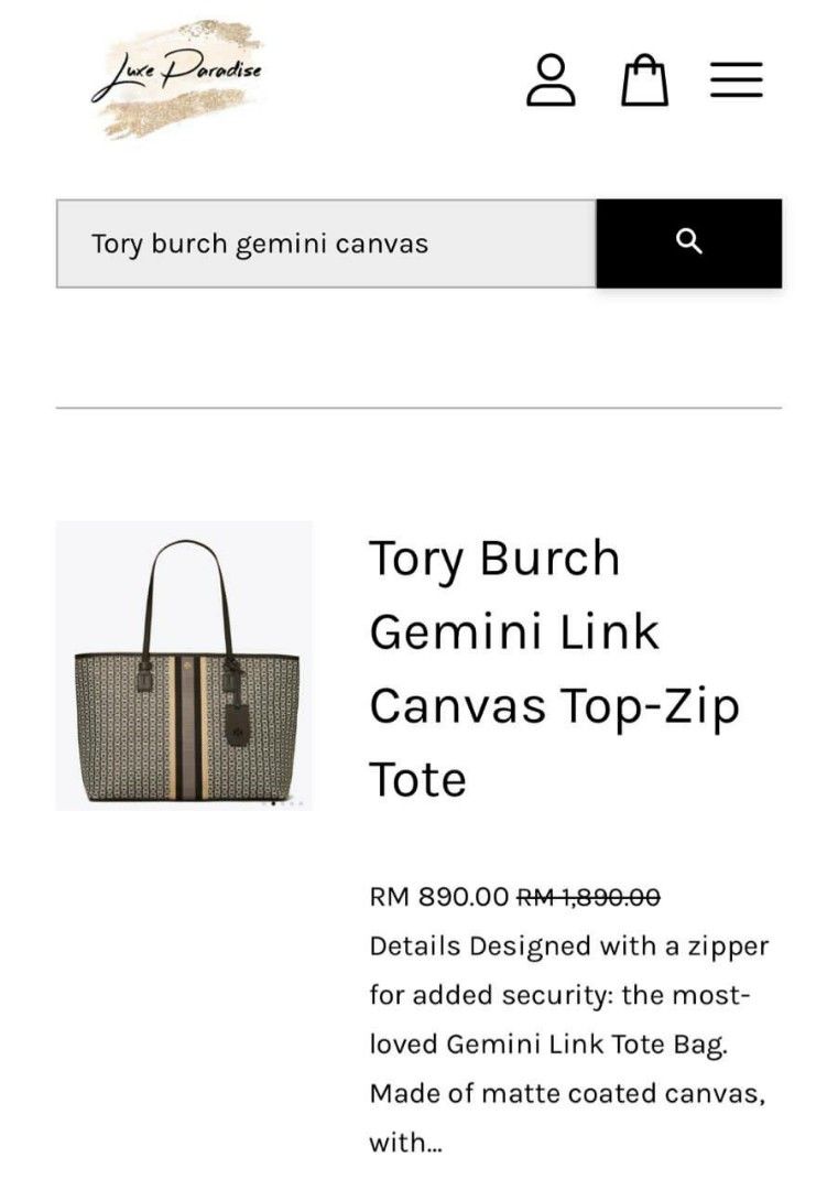 Tory Burch Green Coated Canvas Small Gemini Link Tote Tory Burch