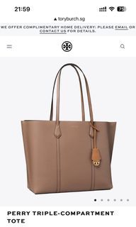 Tory Burch, Bags, Toryburch Perry Reversible Leather Tote Blackgold