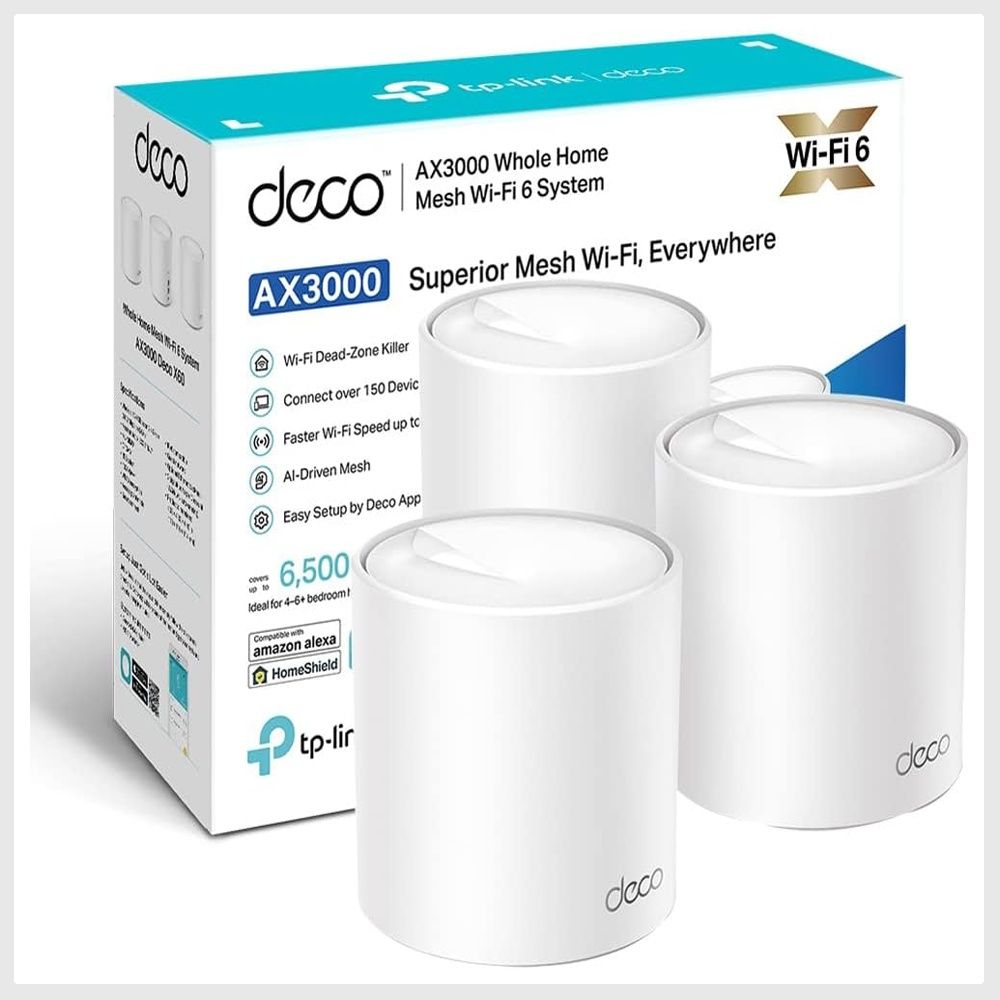 TP-Link Deco AX3000 WiFi 6 Mesh System (Deco X50) - Covers up to 6,500 –