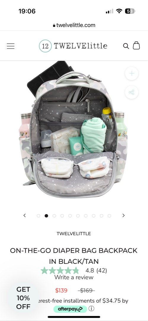 Twelve on sale diaper bag