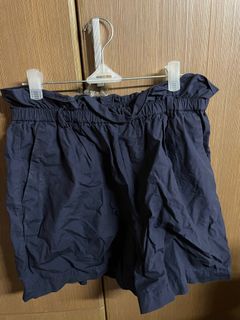 Uniqlo Navy Blue Paperbag Shorts