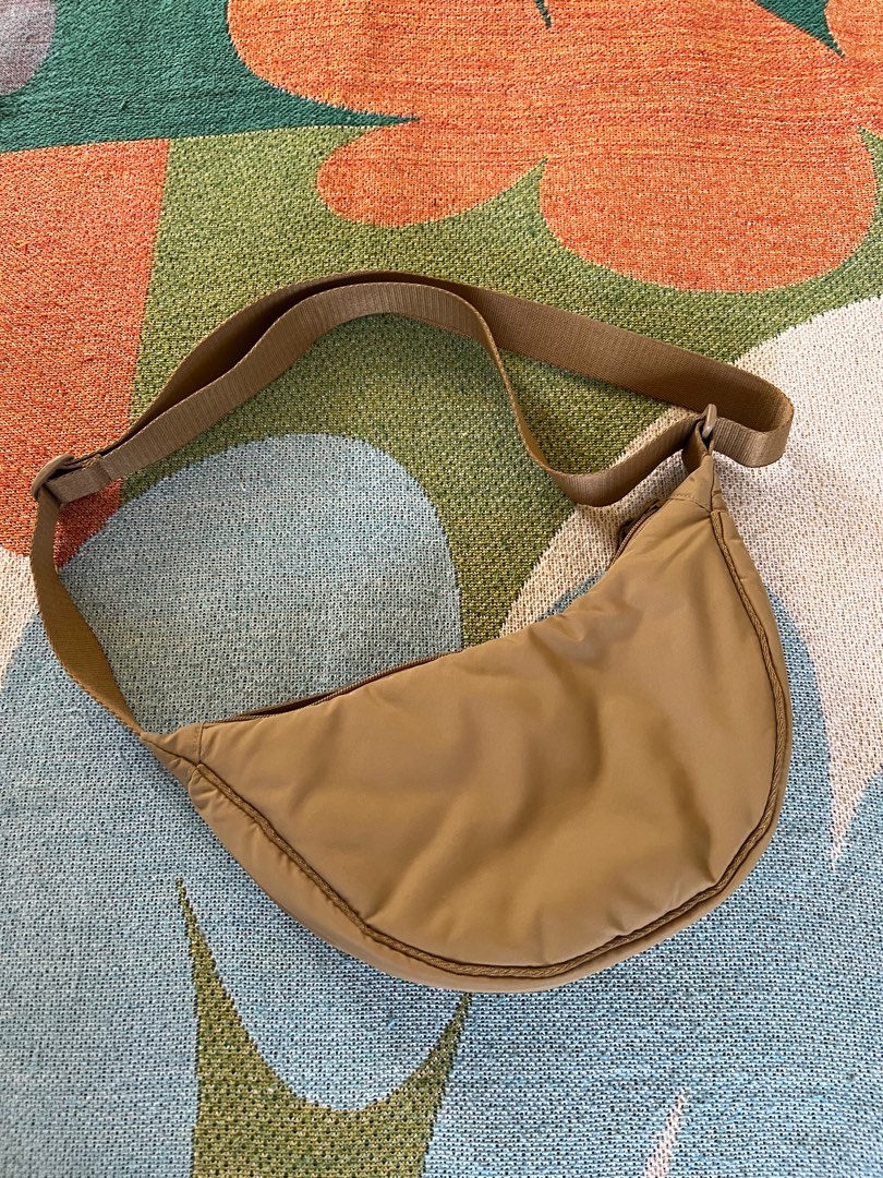 Uniqlo Round Mini Shoulder Bag (Beige) on Carousell
