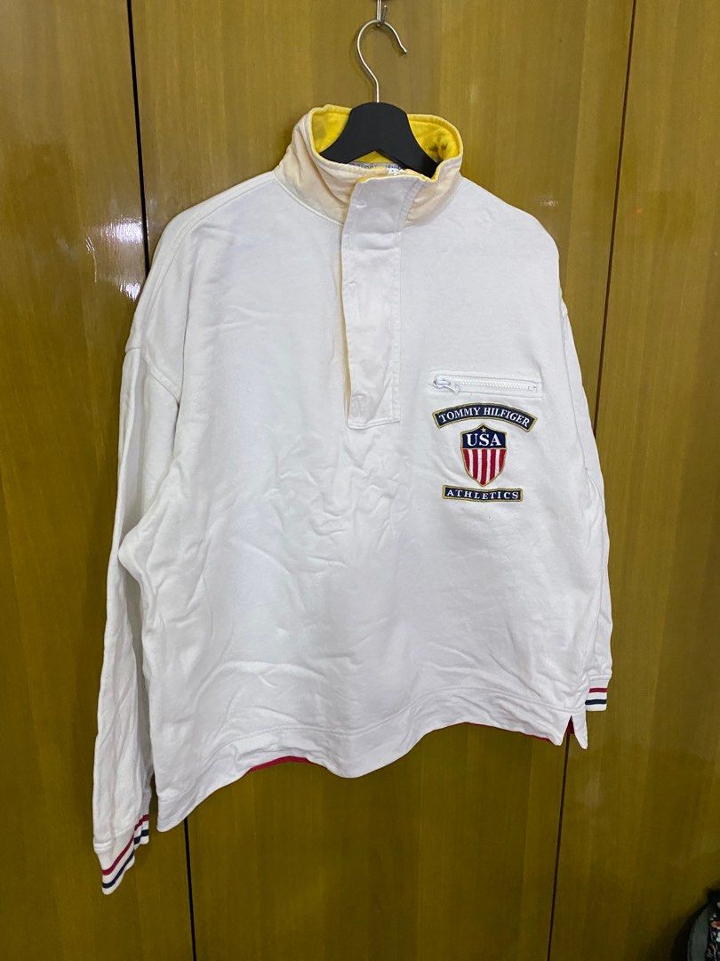 Vintage Y2K Tommy Hilfiger Baggy Jumper Sweatshirts Men s Fashion