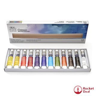  Dyvicl Watercolor Paint Set, 42 Assorted Colors Foldable Paint  Set with Brushes, Travel Pocket Watercolor Kit for Students Adults  Beginners Artist Field Sketch Outdoor Painting