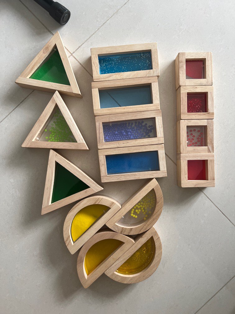 Wooden sensory blocks, Babies & Kids, Infant Playtime on Carousell