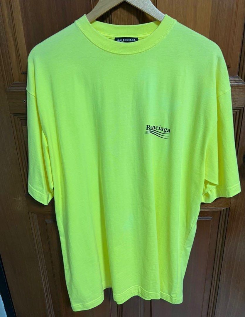 balenciaga neon yellow t shirt