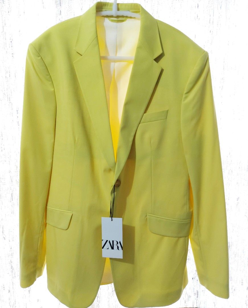 ZARA Neon Suit Blazer Men s Fashion Coats Jackets and Outerwear