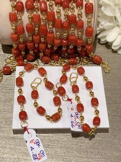 18K Chinese Gold corales bracelet