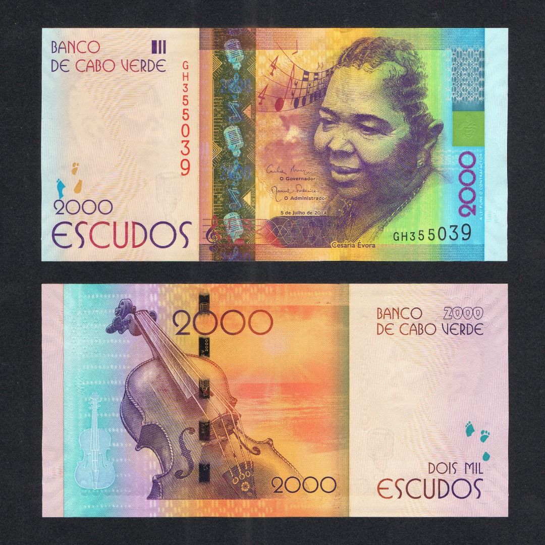 2014 CAPE VERDE 2,000 2000 ESCUDOS P-74 UNC u003e CESARIA EVORA MUSICAL ...