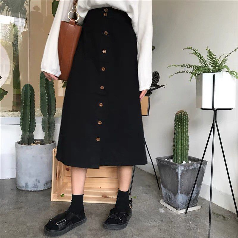 Colorful button down skirt on sale