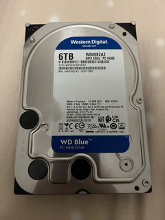 90% 新- WD Blue 6TB Western Digital, 電腦＆科技, 電腦周邊及配件