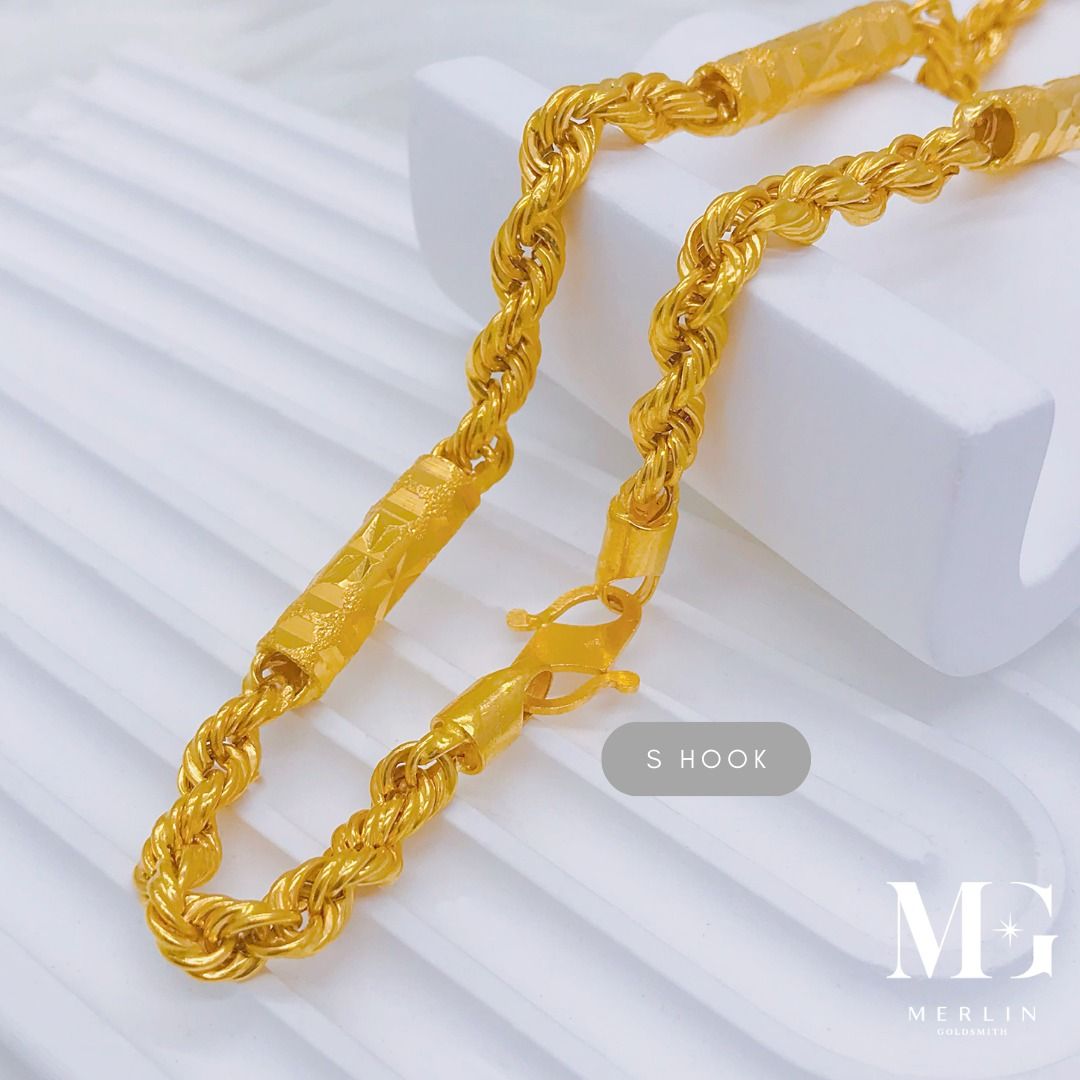 Mens gold rope deals chain 24 inch