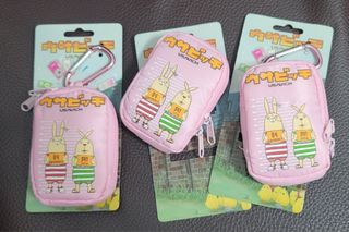 進口商品粉色監獄兔零錢包，雙邊拉鍊，內有隔層，耳機、行動電源、隨身碟……等收納包