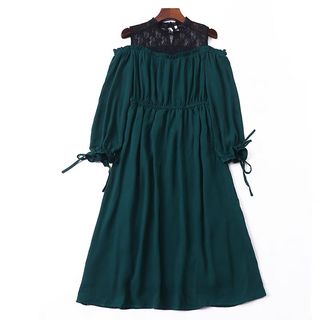 深綠 黑蕾絲連身裙 均碼64229674810625110